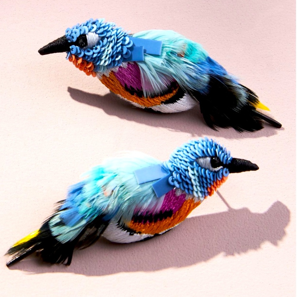 Anthropologie Mignonne Gavigan Hummingbird earrings.